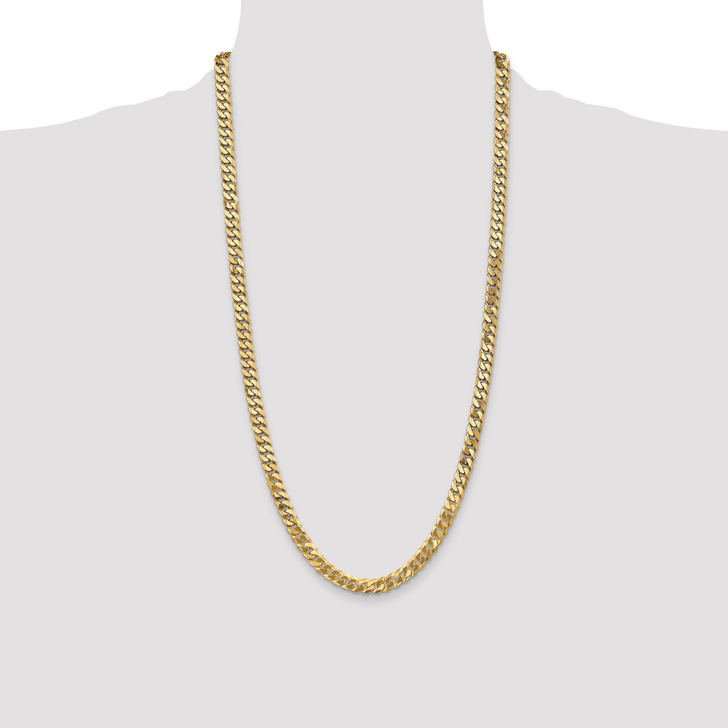 10k 6.25mm Flat Beveled Curb Chain