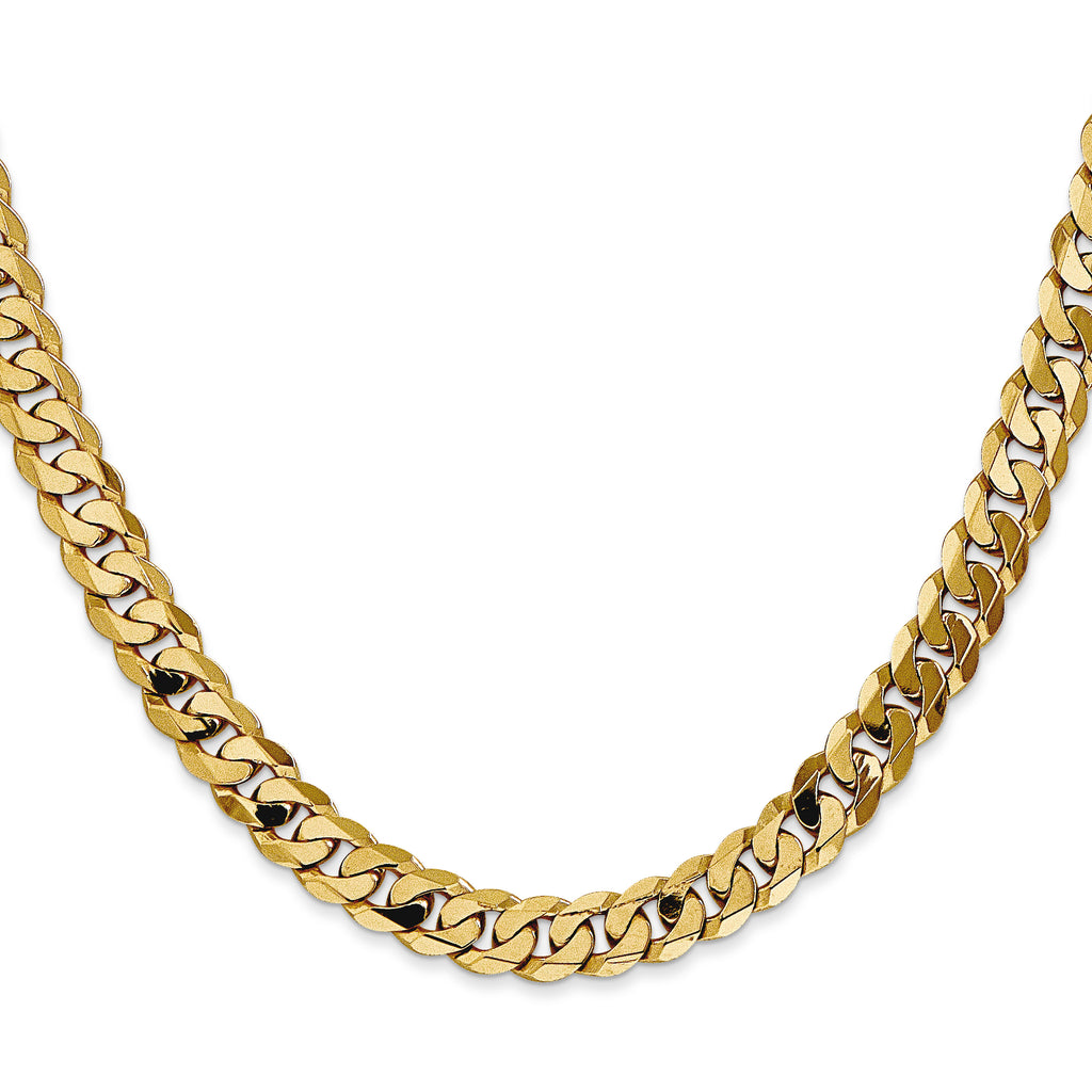 10K None 6.75mm Curb Chain - view 2