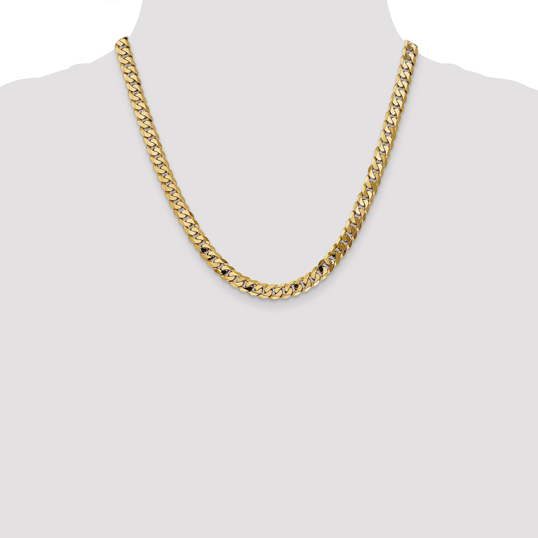 10K None 6.75mm Curb Chain - view 4