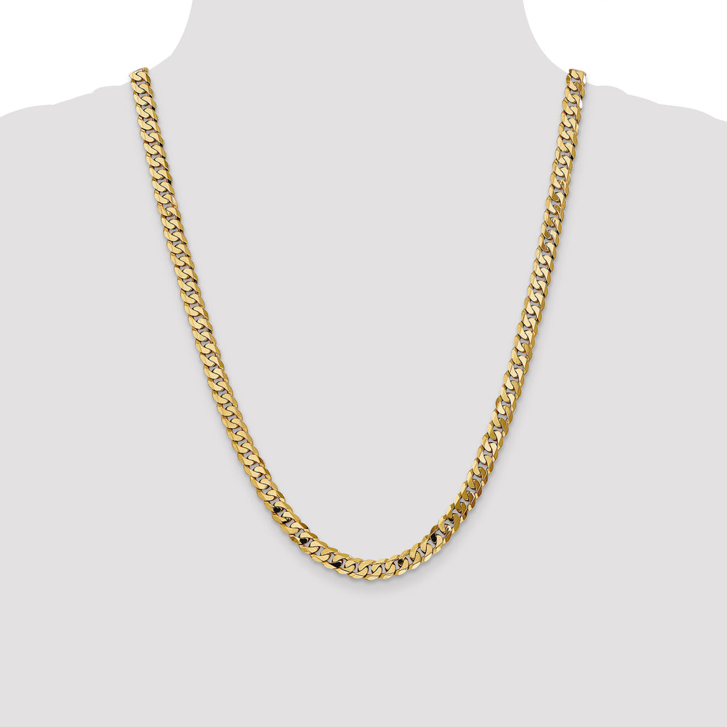 10K None 6.75mm Curb Chain - view 4