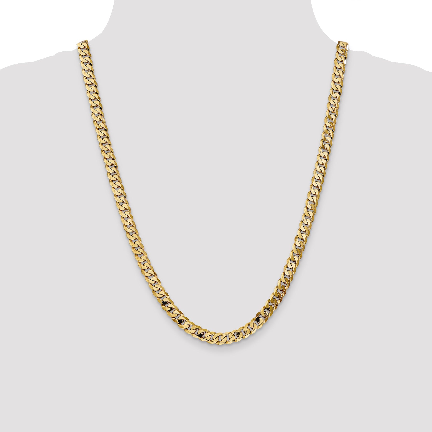 10K None 6.75mm Curb Chain - view 4