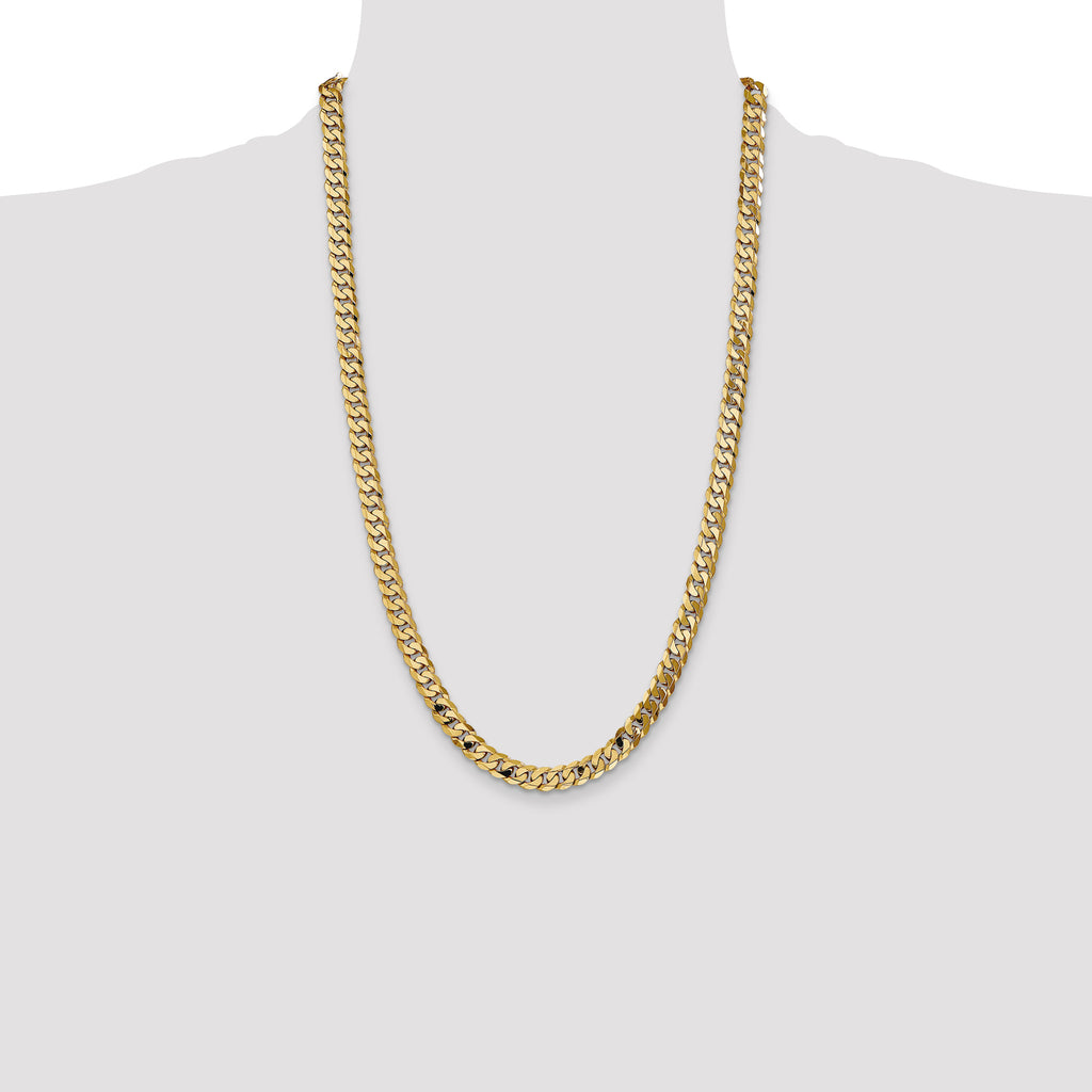 10K None 6.75mm Curb Chain - view 4