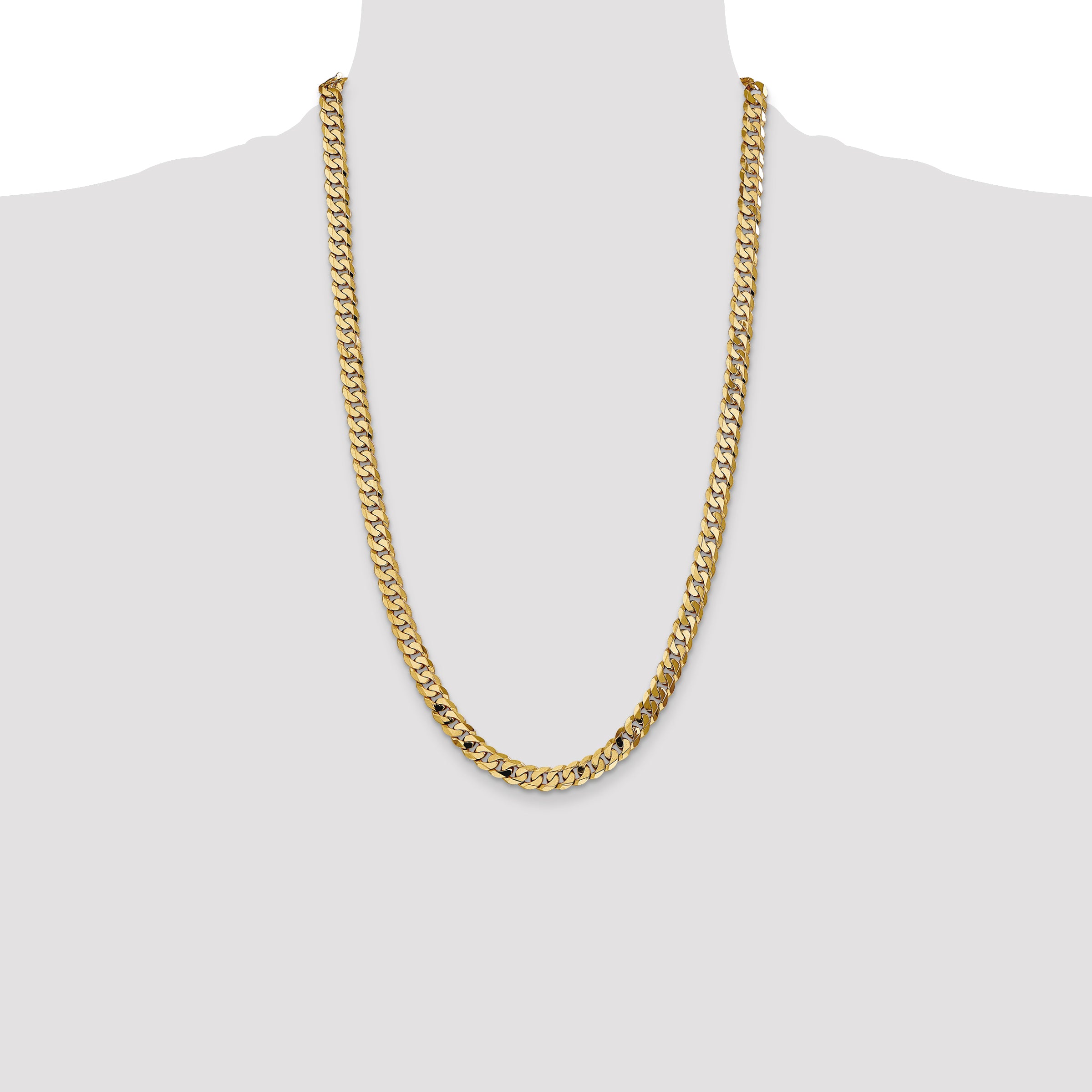 10K None 6.75mm Curb Chain - view 4