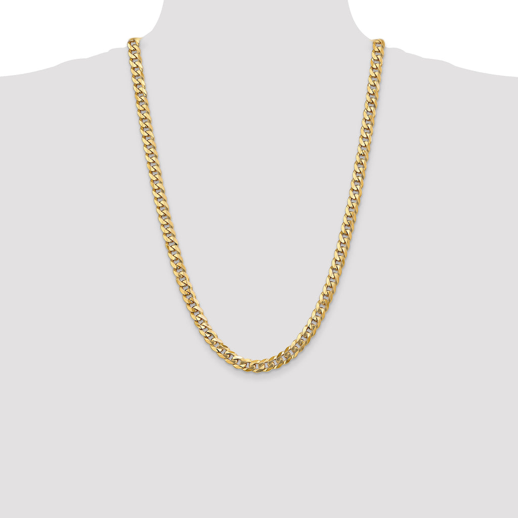10k 7.75mm Flat Beveled Curb Chain