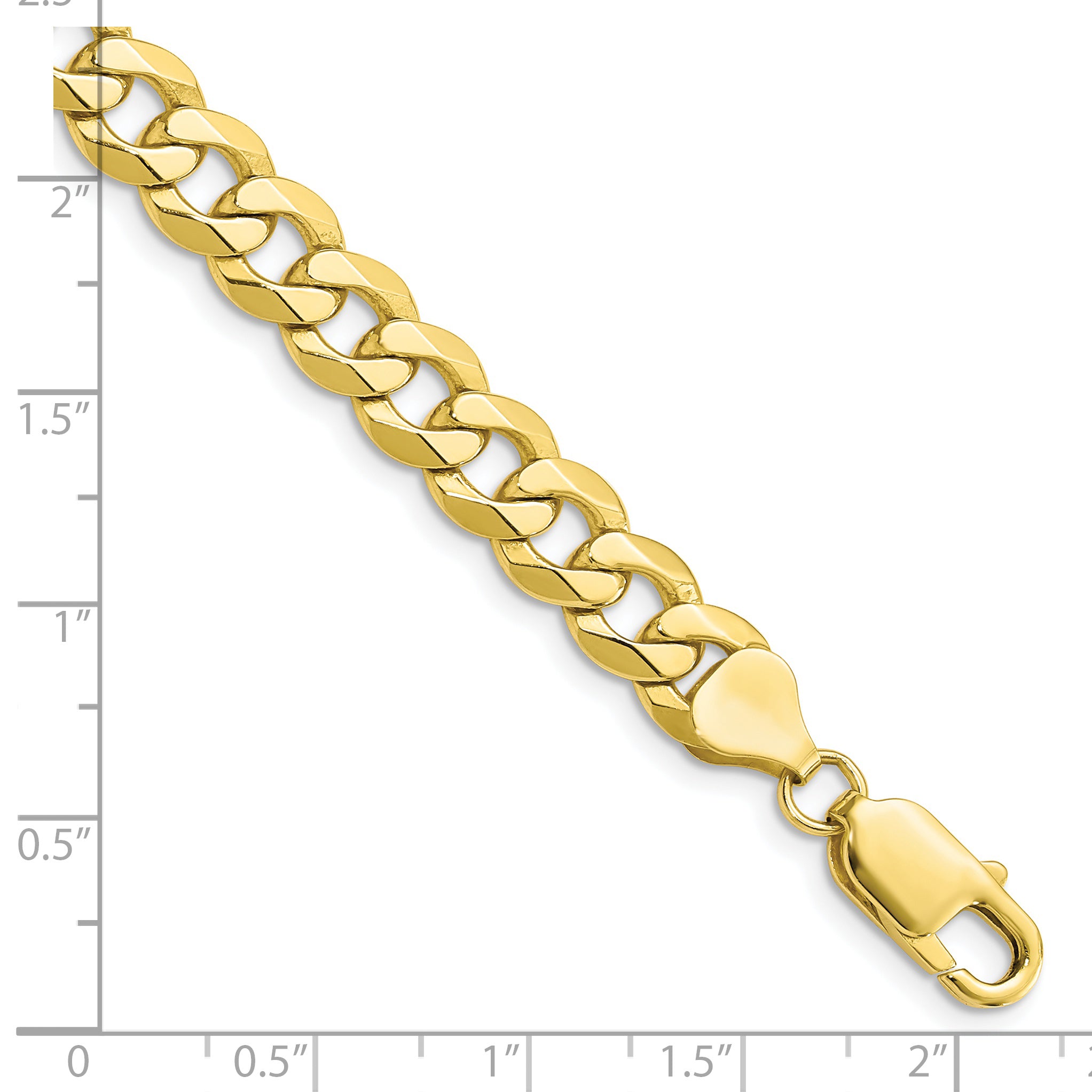10k 7.75mm Flat Beveled Curb Chain Secondary image