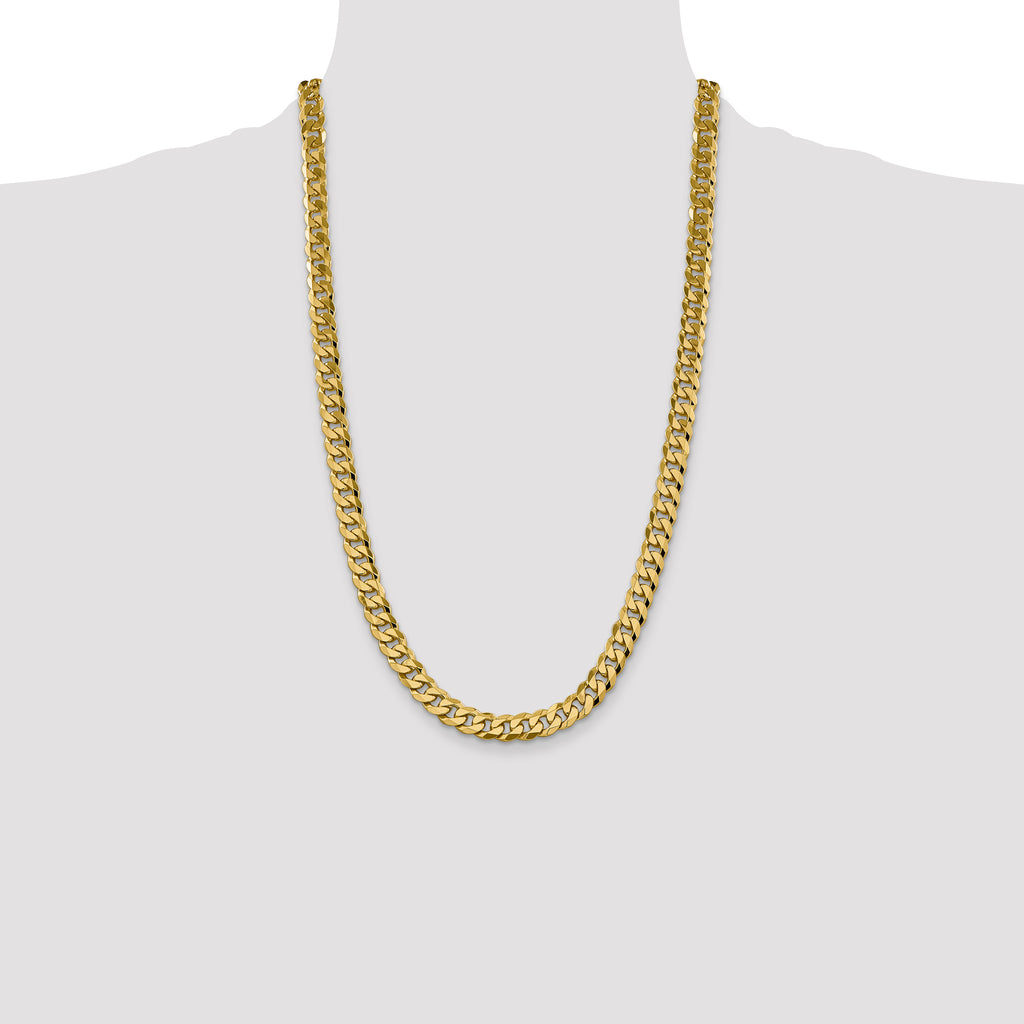 10k 8.25mm Flat Beveled Curb Chain