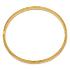 10k 4/16 Florentine Engraved Hinged Bangle Bracelet