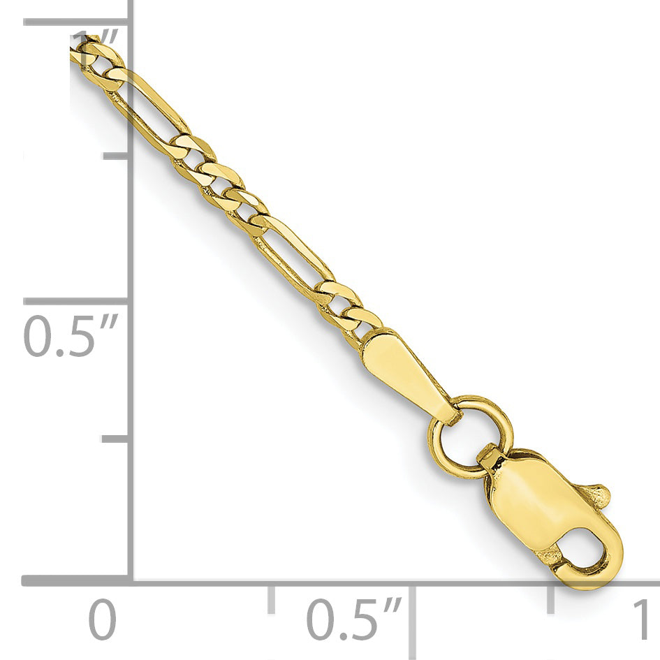 Flat Figaro Chain in 10K Yellow Gold, 1.75mm Secondary image