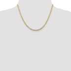 10K 3mm Flat Figaro Chain