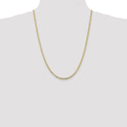 10K 3mm Flat Figaro Chain