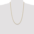 10K 3mm Flat Figaro Chain