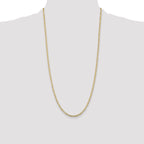 10K 3mm Flat Figaro Chain