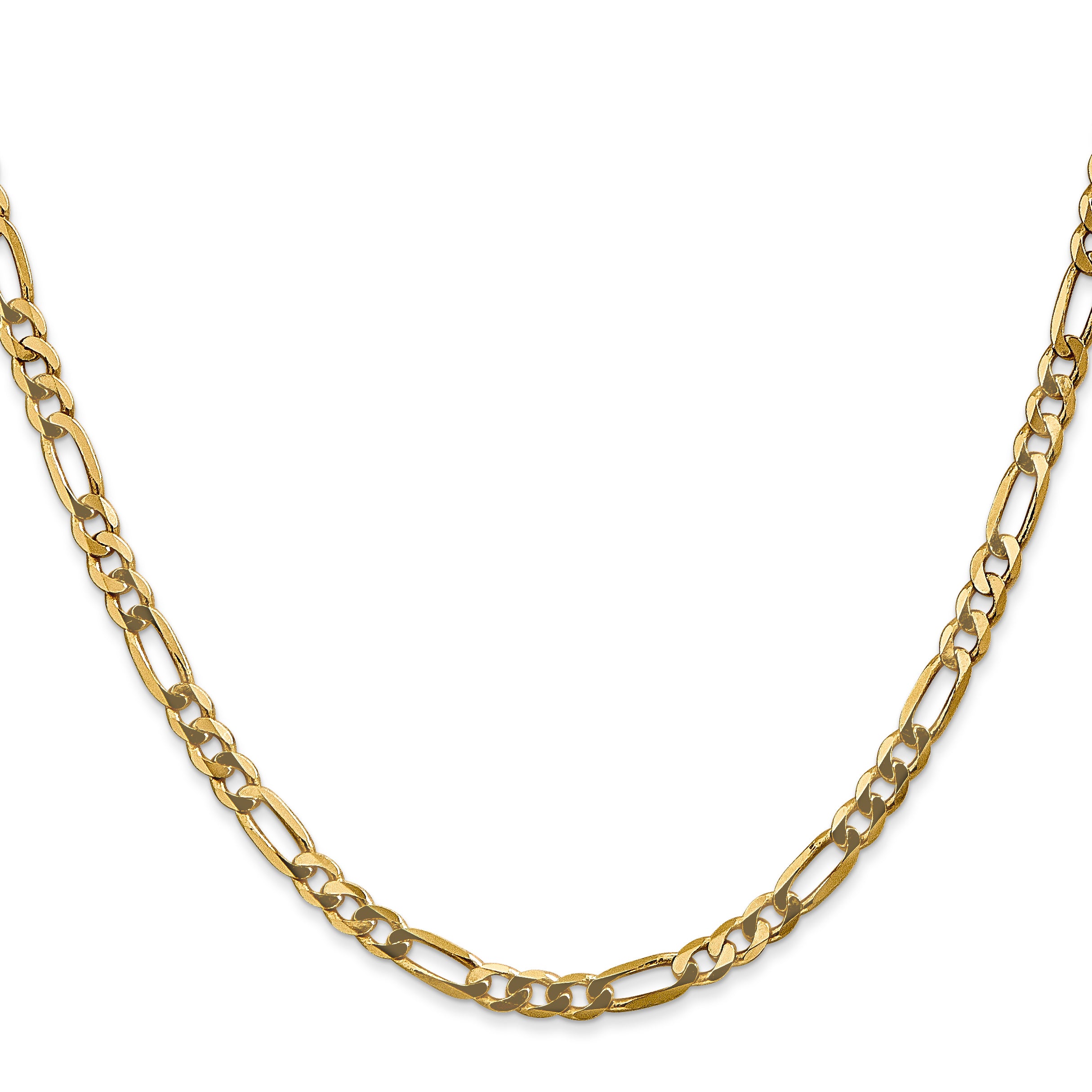 10K 4mm Flat Figaro Chain Secondary image