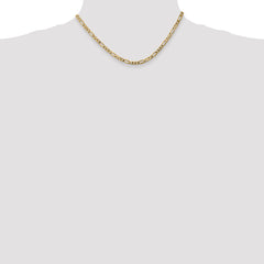 10K 4mm Flat Figaro Chain