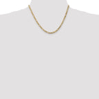 10K 4mm Flat Figaro Chain