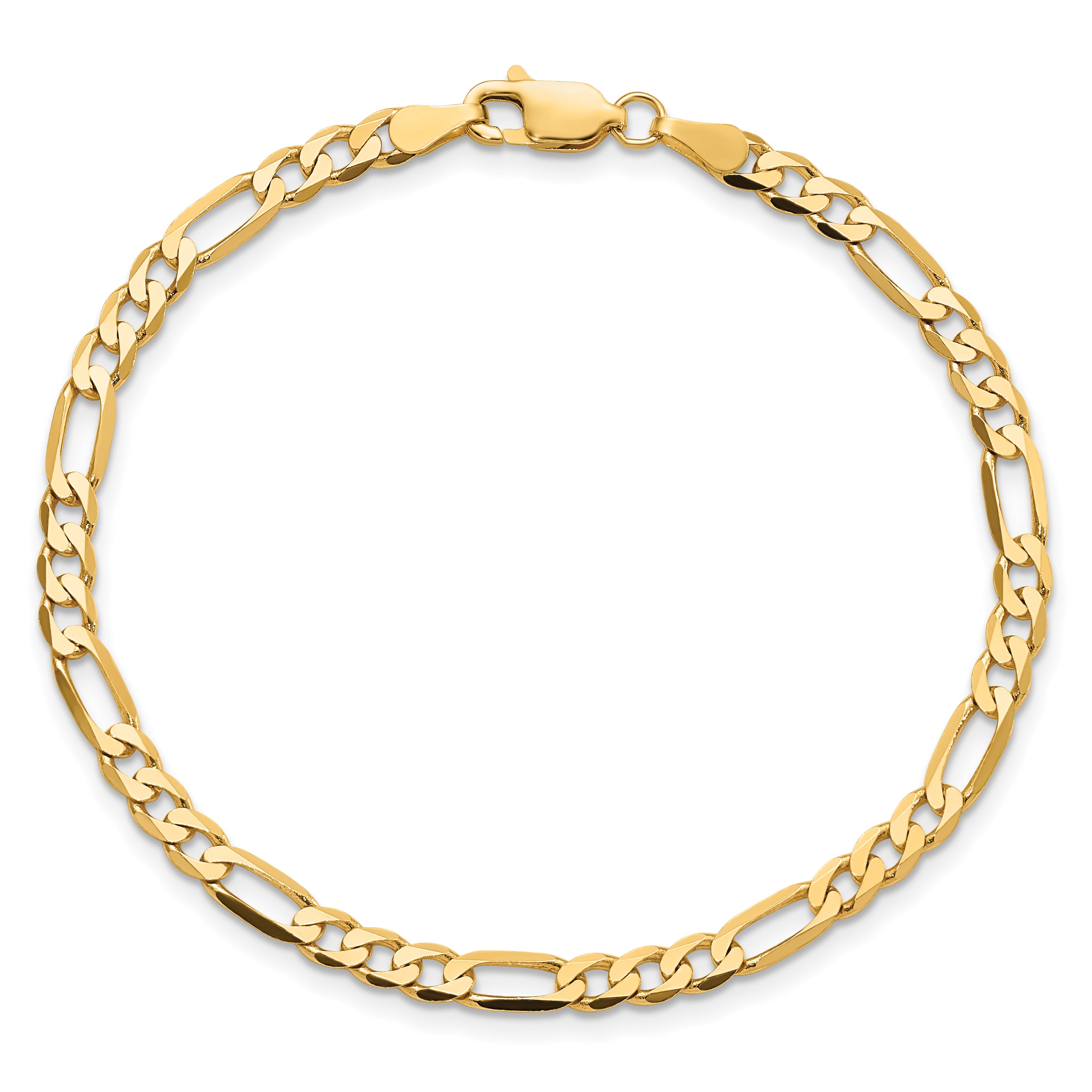 10K 4mm Flat Figaro Chain Secondary image