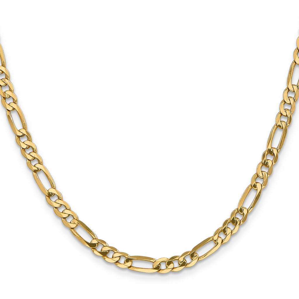 10K 4.75mm Flat Figaro Chain
