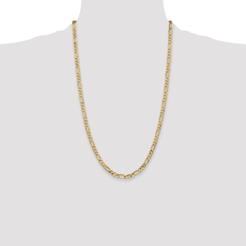 10K 4.75mm Flat Figaro Chain