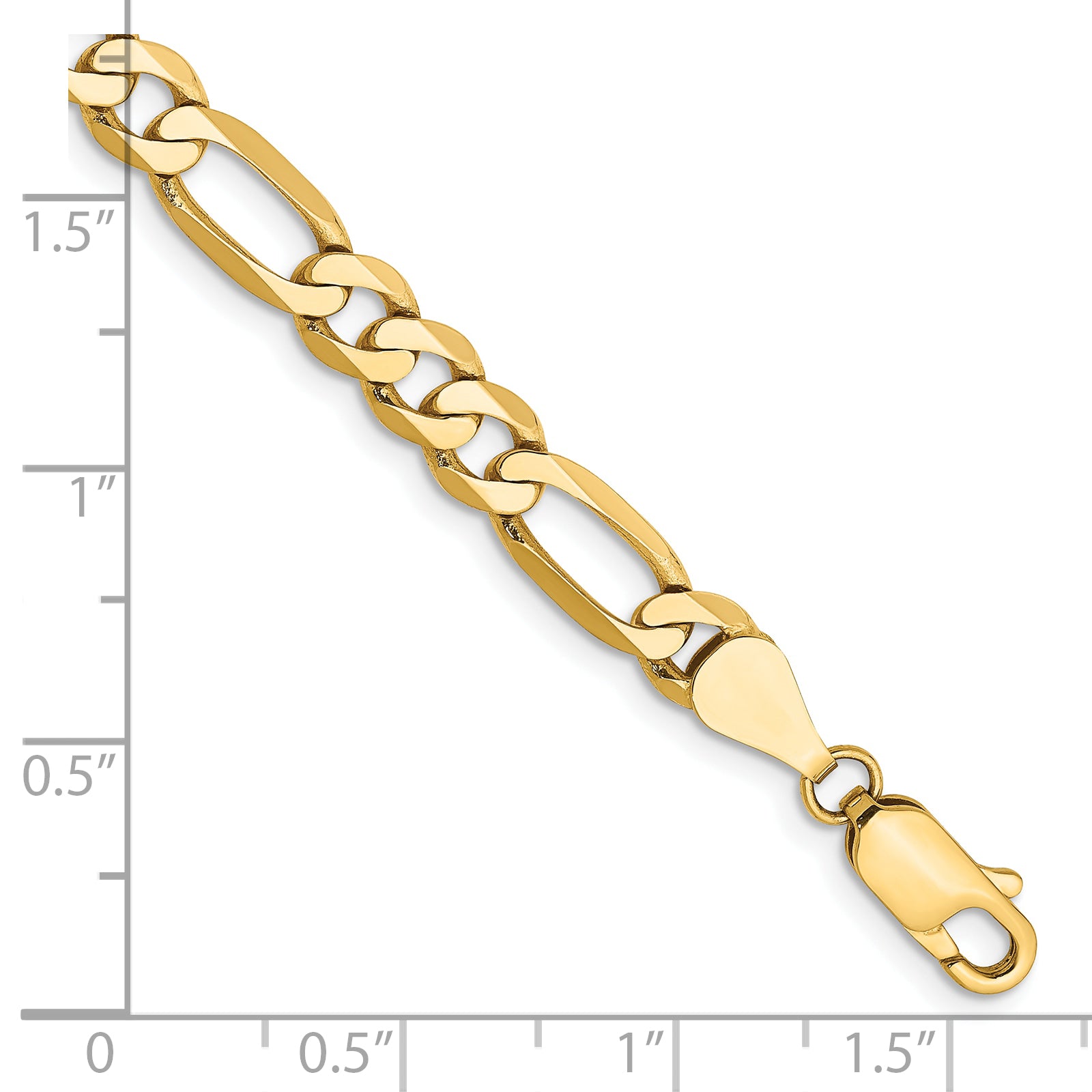 10K 5.25mm Flat Figaro Chain Secondary image