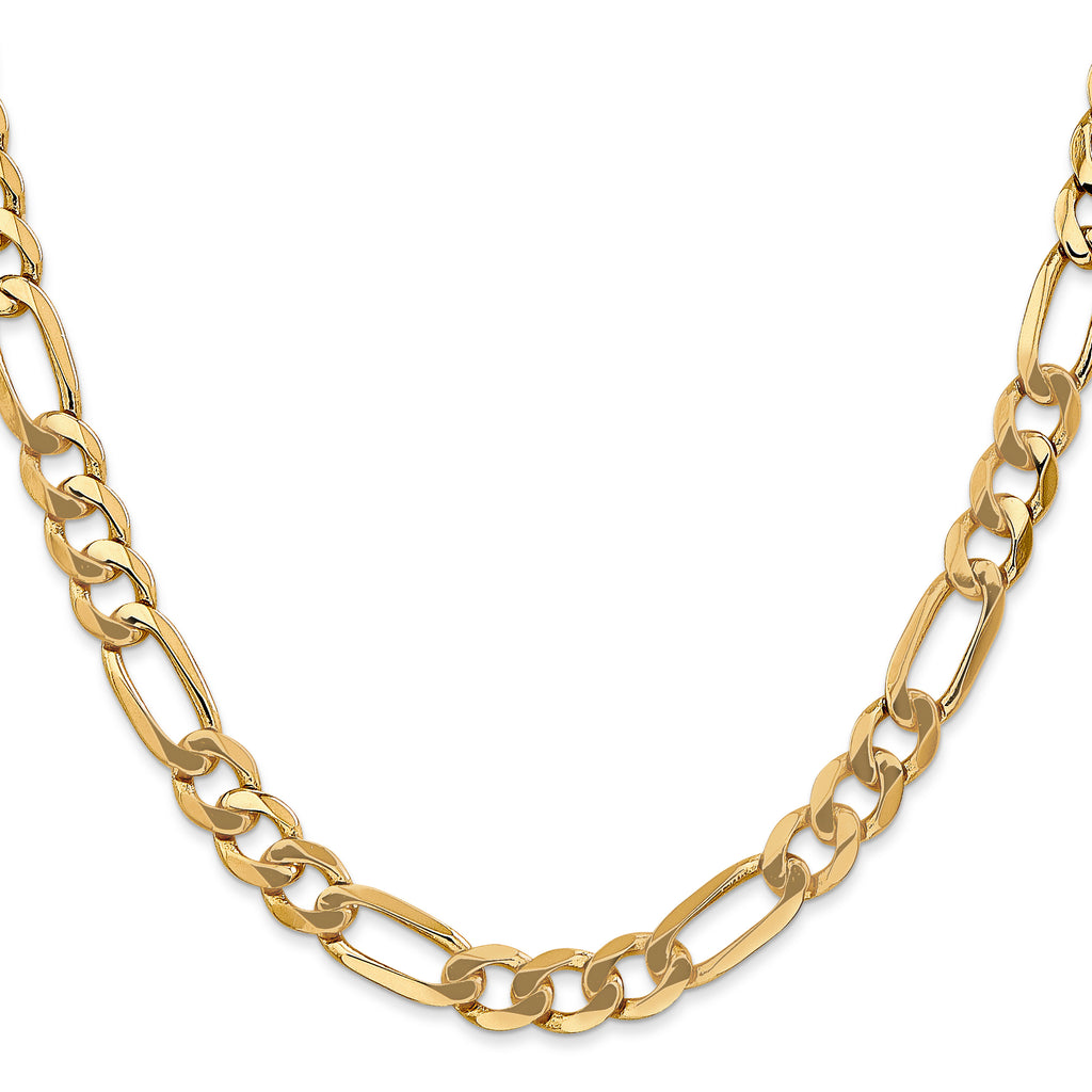 10K None 7.0mm Figaro Chain - view 2