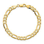 10K None 7.0mm Figaro Chain - view 3