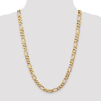 10K 8.75mm Flat Figaro Chain