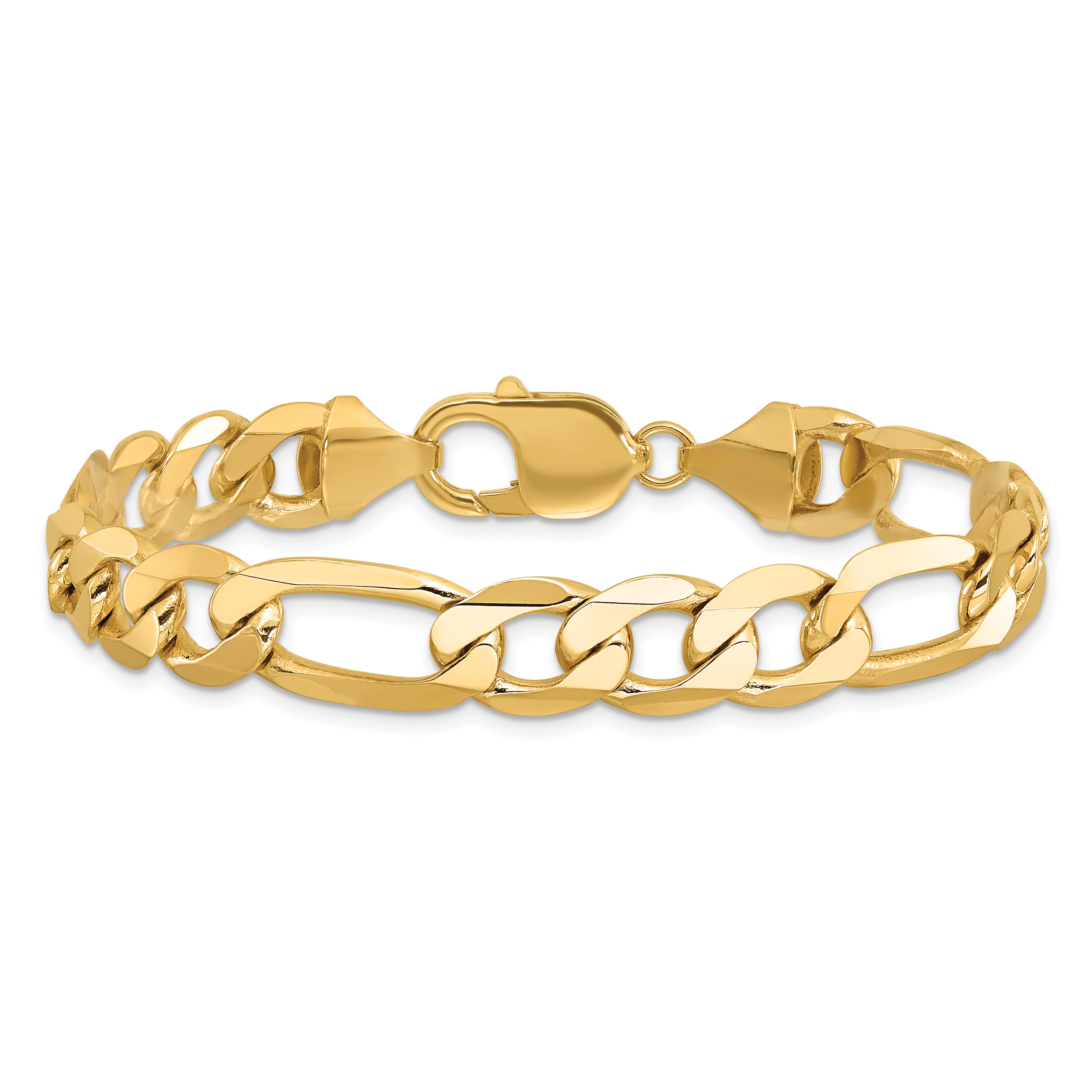 10K 10mm Flat Figaro Chain Secondary image