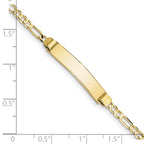 10k Figaro Link ID Bracelet