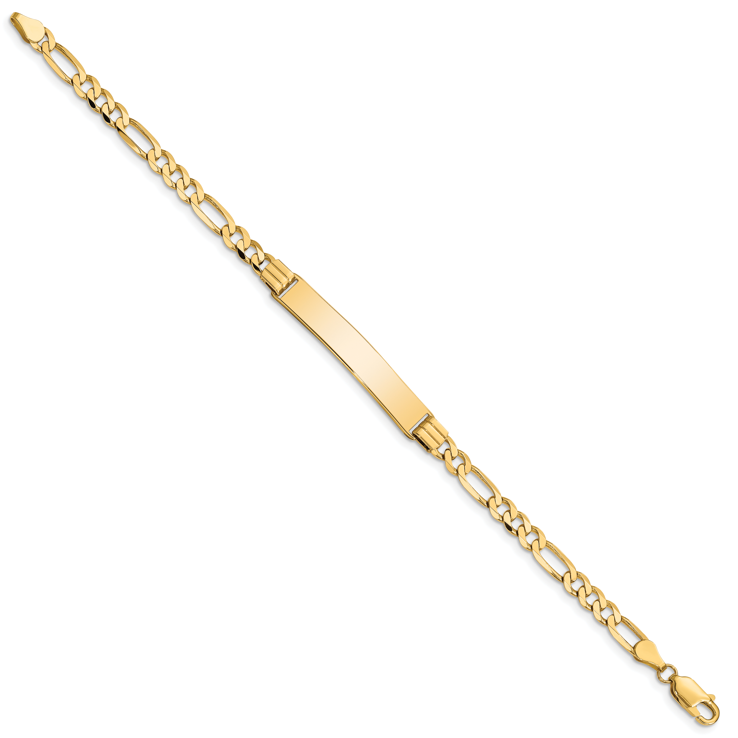 10k Figaro Link ID Bracelet Secondary image