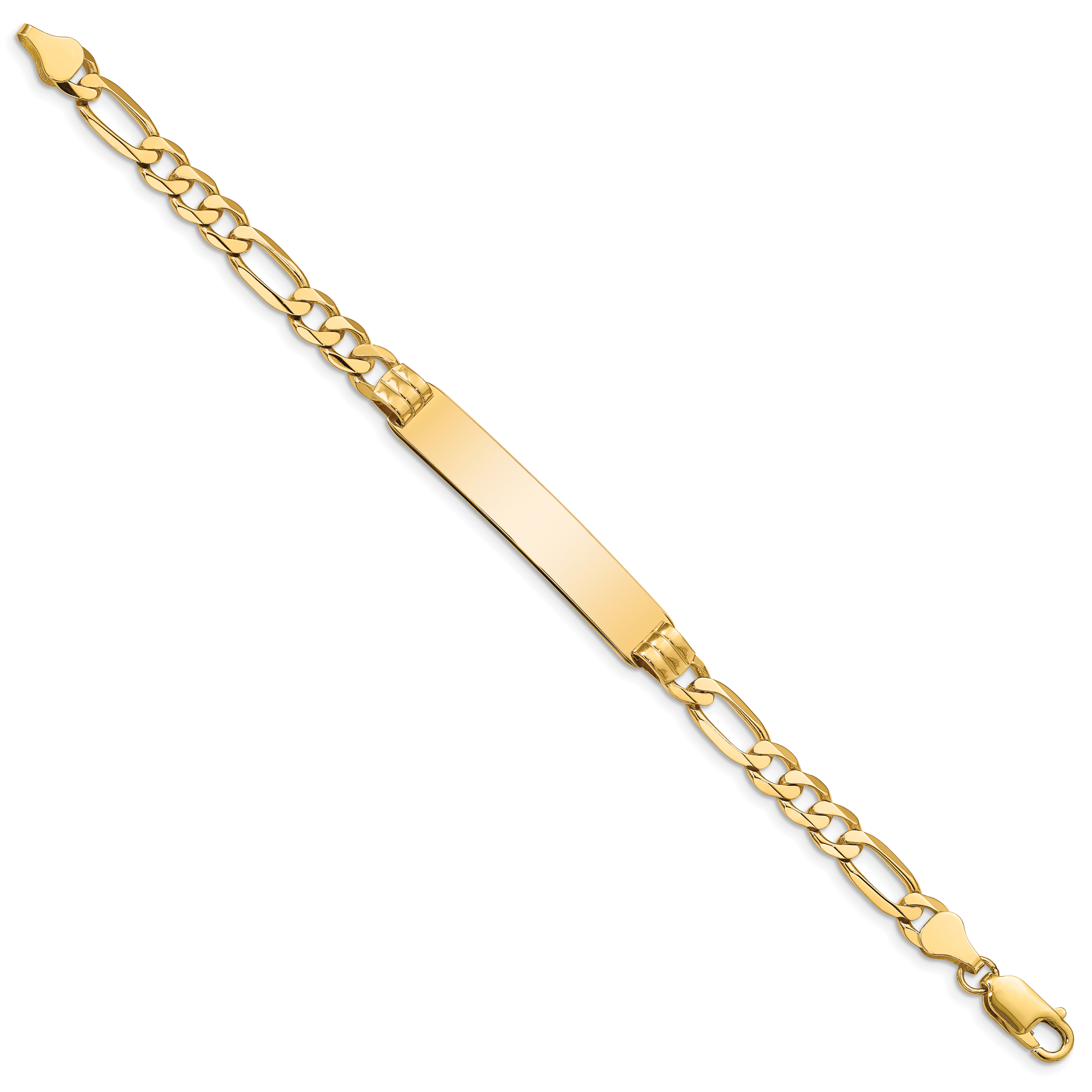 10k Figaro Link ID Bracelet Secondary image