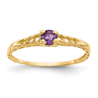 10k Madi K 3mm Emerald Birthstone Baby Ring