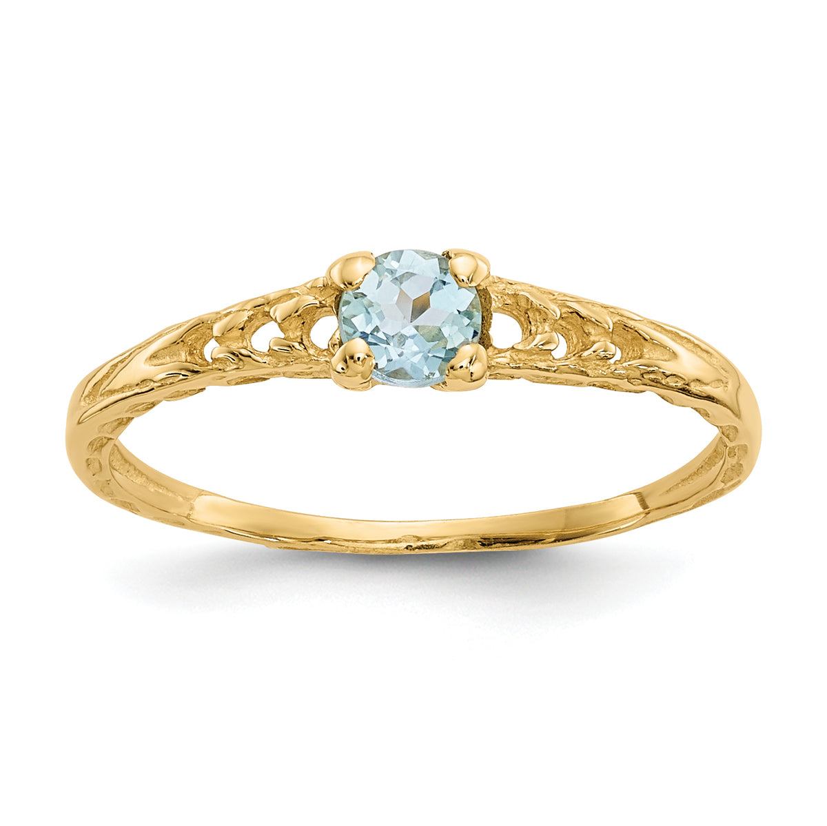 10k Madi K 3mm FW Cultured Pearl Birthstone Baby Ring