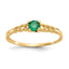 10k Madi K 3mm Peridot Birthstone Baby Ring