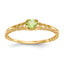 10k Madi K 3mm Peridot Birthstone Baby Ring