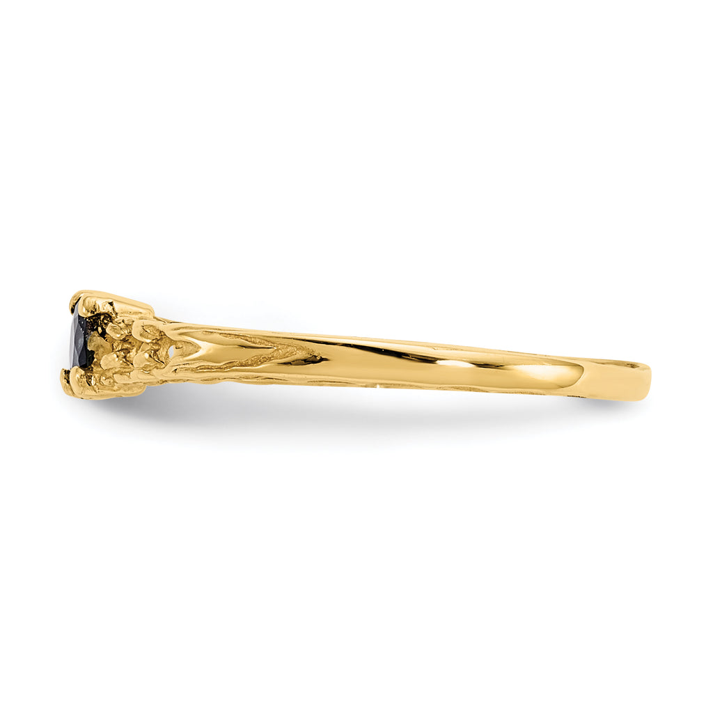 10k Madi K 3mm Sapphire Birthstone Baby Ring