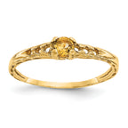 10k Madi K 3mm Sapphire Birthstone Baby Ring