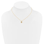10k Madi K 3mm Garnet Heart Birthstone Necklace
