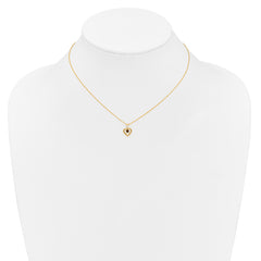 10k Madi K 3mm Garnet Heart Birthstone Necklace