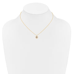 10k Madi K 3mm Amethyst Heart Birthstone Necklace
