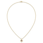 10k Madi K 3mm Amethyst Heart Birthstone Necklace