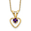 10k Madi K 3mm Amethyst Heart Birthstone Necklace