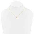 10k Madi K 3mm Aquamarine Heart Birthstone Necklace