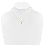 10k Madi K 3mm White Zircon Heart Birthstone Necklace