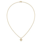 10k Madi K 3mm White Zircon Heart Birthstone Necklace
