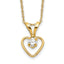 10k Madi K 3mm White Zircon Heart Birthstone Necklace