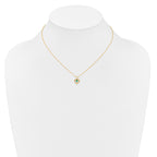 10k Madi K 3mm Emerald Heart Birthstone Necklace