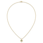 10k Madi K 3mm Emerald Heart Birthstone Necklace