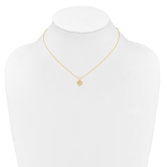10k Madi K 3mm Peridot Heart Birthstone Necklace