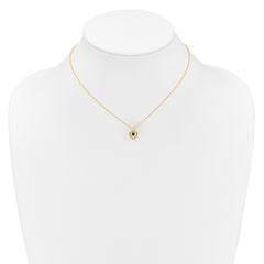 10k Madi K 3mm Sapphire Heart Birthstone Necklace