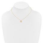 10k Madi K 3mm Opal Heart Necklace